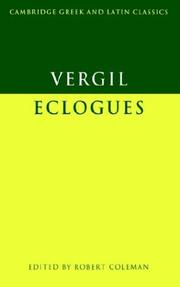 Cover of Virgils Eclogues translated into English: by W.L. Gent