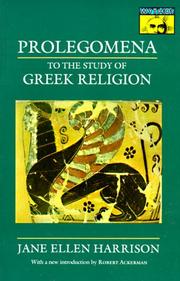 Cover of Prolegomena to the study of Greek religion
