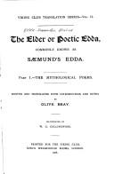 Cover of The Elder or Poetic Edda