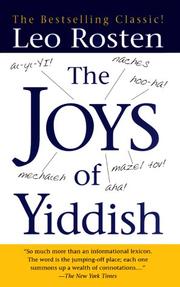 Cover of The joys of Yiddish