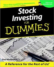 Cover of Stock Investing for Dummies
