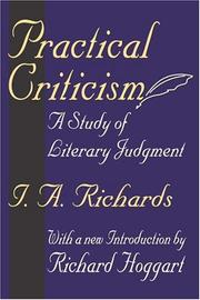 Cover of Practical criticism