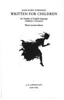 Cover of Written for children: an outline of English children's literature