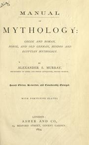 Cover of Manual of mythology