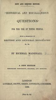 Cover of Historical and miscellaneous questions for the use of young people