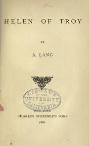 Cover of Helen of Troy