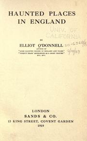 Cover of Haunted places in England