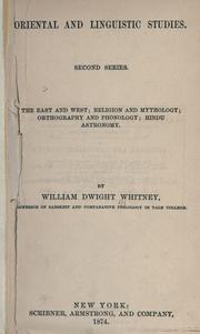 Cover of Oriental and linguistic studies