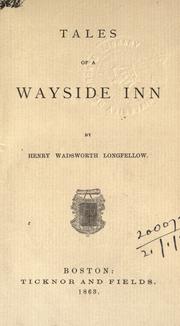 Cover of Tales of a wayside inn