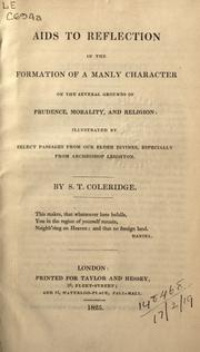 Cover of Aids to reflection in the formation of a manly character