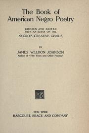 Cover of The Book of American Negro Poetry