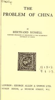 Cover of The Problem of China