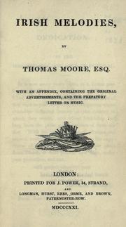 Cover of Irish melodies