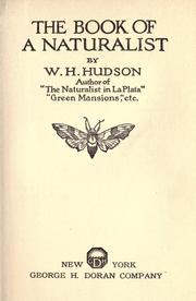 Cover of The book of a naturalist