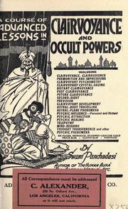 Cover of Clairvoyance and occult powers