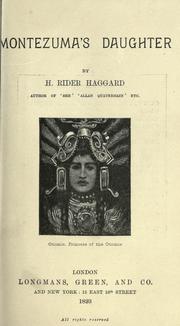Cover of Montezuma's daughter