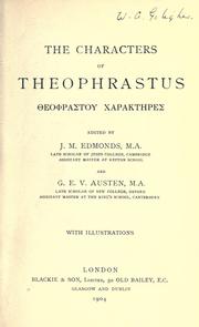 Cover of Theophrasti Characteres
