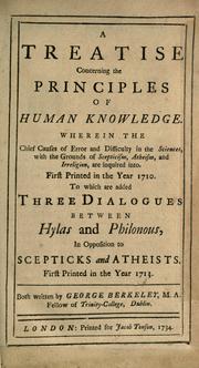 Cover of A Treatise Concerning the Principles of Human Knowledge