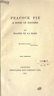 Cover of Peacock pie, a book of rhymes