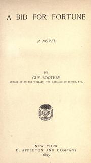Cover of A bid for fortune, or, Dr. Nikola's vendetta