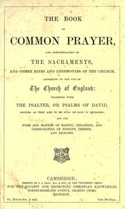 Cover of Book of common prayer
