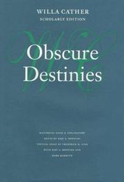 Cover of Obscure Destinies