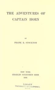 Cover of The Adventures of Captain Horn