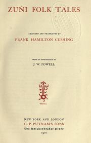Cover of Zuñi folk tales