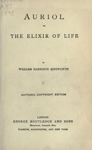 Cover of The elixir of life (Auriol)