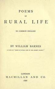 Cover of Poems of rural life