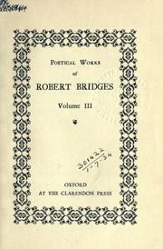 Cover of Poetical works of Robert Bridges