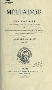 Cover of Méliador