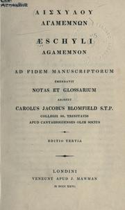 Cover of Agamemnon