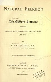 Cover of Natural religion