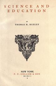 Cover of Science and education