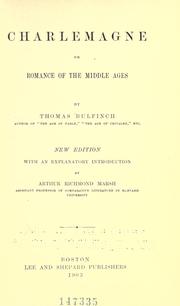 Cover of Legends of Charlemagne, or, Romance of the Middle Ages