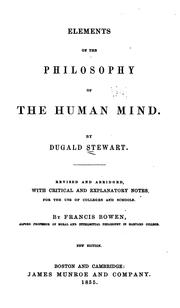 Cover of Elements of the philosophy of the human mind