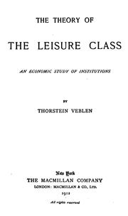 Cover of The Theory of the Leisure Class