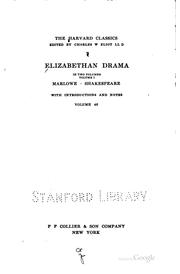Cover of Elizabethan Drama