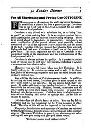 Cover of Fifty-two Sunday dinners