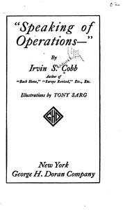 Cover of "Speaking of operations--"