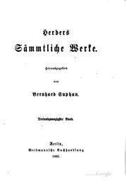 Cover of Herders sämmtliche Werke