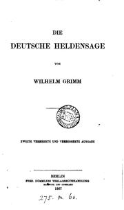 Cover of Die deutsche Heldensage
