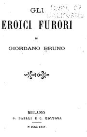 Cover of Gli eroici furori