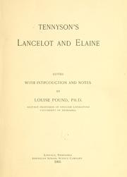 Cover of Tennyson's Lancelot and Elaine