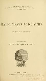Cover of Haida texts and myths