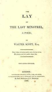 Cover of The lay of the last minstrel