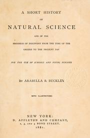 Cover of A short history of natural science and of the progress of discovery
