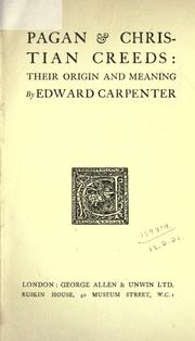 Cover of Pagan & Christian creeds