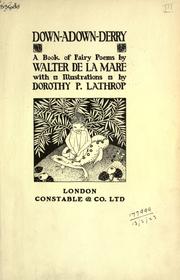 Cover of Down-adown-derry